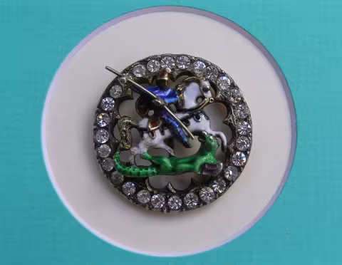 Beautiful French Enamel Button